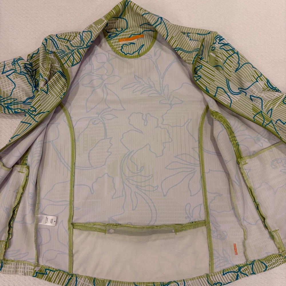 Lucy Hawaiian Print Sun Protection Zip-Up Athletic Jacket Size Small Running - Picture 14 of 16